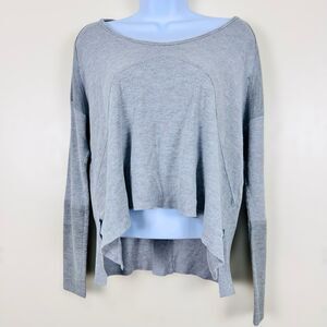 Yetts Womens Oversized Crop Sweater Small Athleisure Lounge Lagenlook Indie Alt